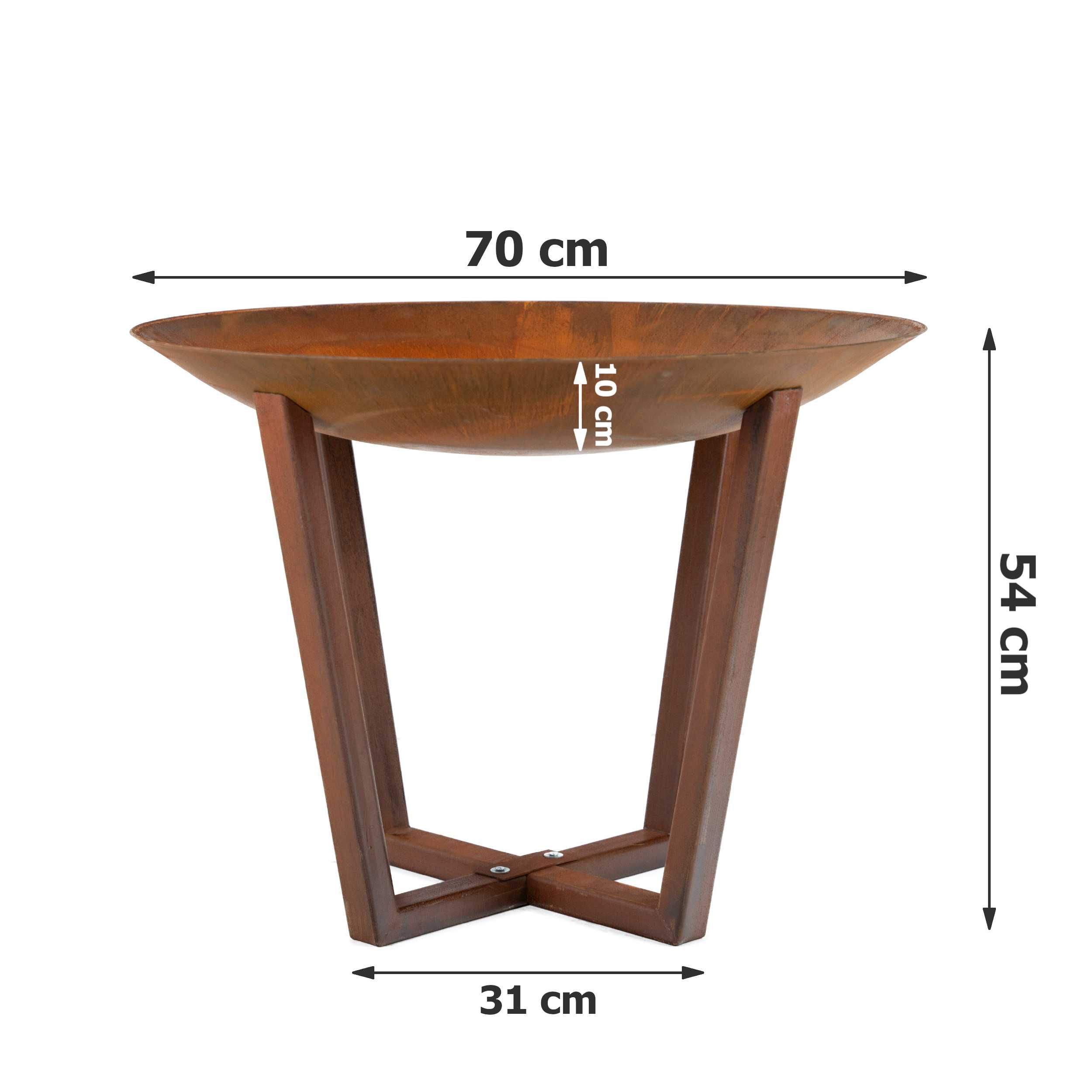 Palenisko ogrodowe Corten Frame Stelaż Składany 70/80 cm NA PREZENT