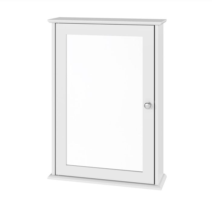 Szafka łazienkowa z lustrem wisząca z półką Biała 12x42x55,5cm WADA