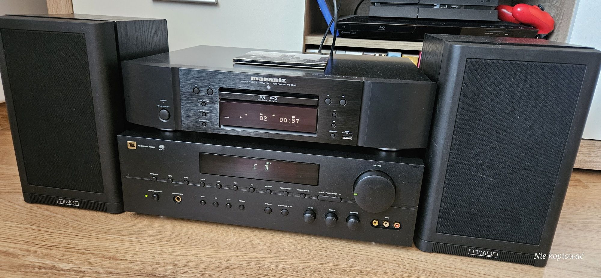 Amplituner JBL JSR-635i. 2 x 80 Wat wzmacniacz