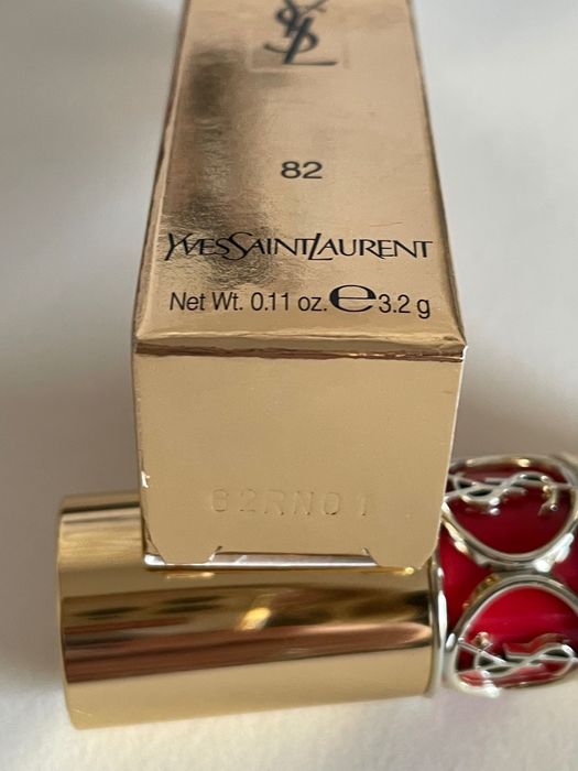 Червона помада YSL Rouge Volupte Shine Lipstick