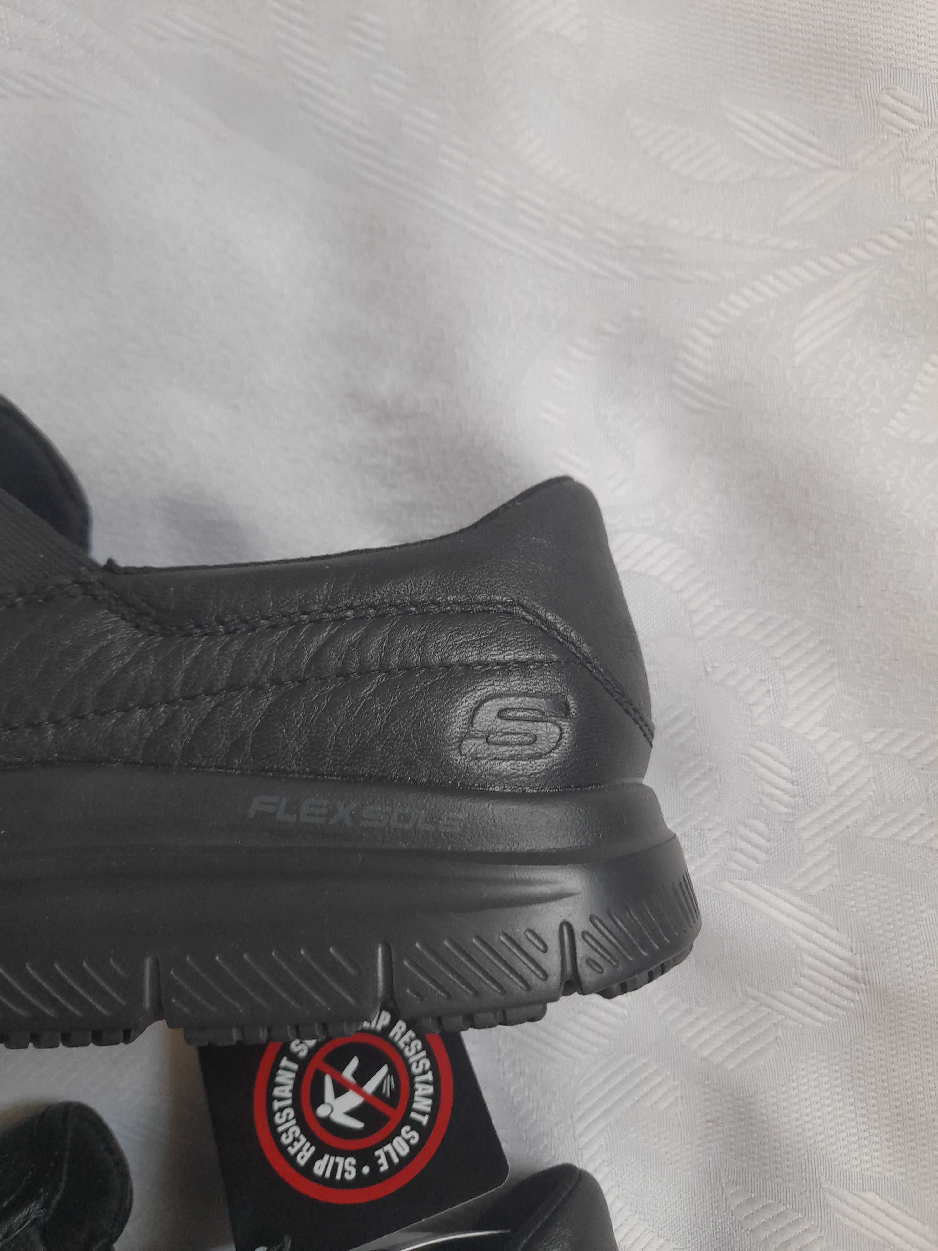 buty robocze skechers slip resistant relaxed-fit skóra