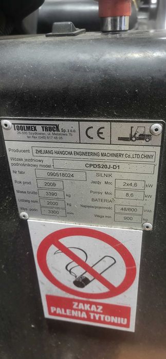 Wózek widłowy Zhejiang Hangcha CPDS20J-D2