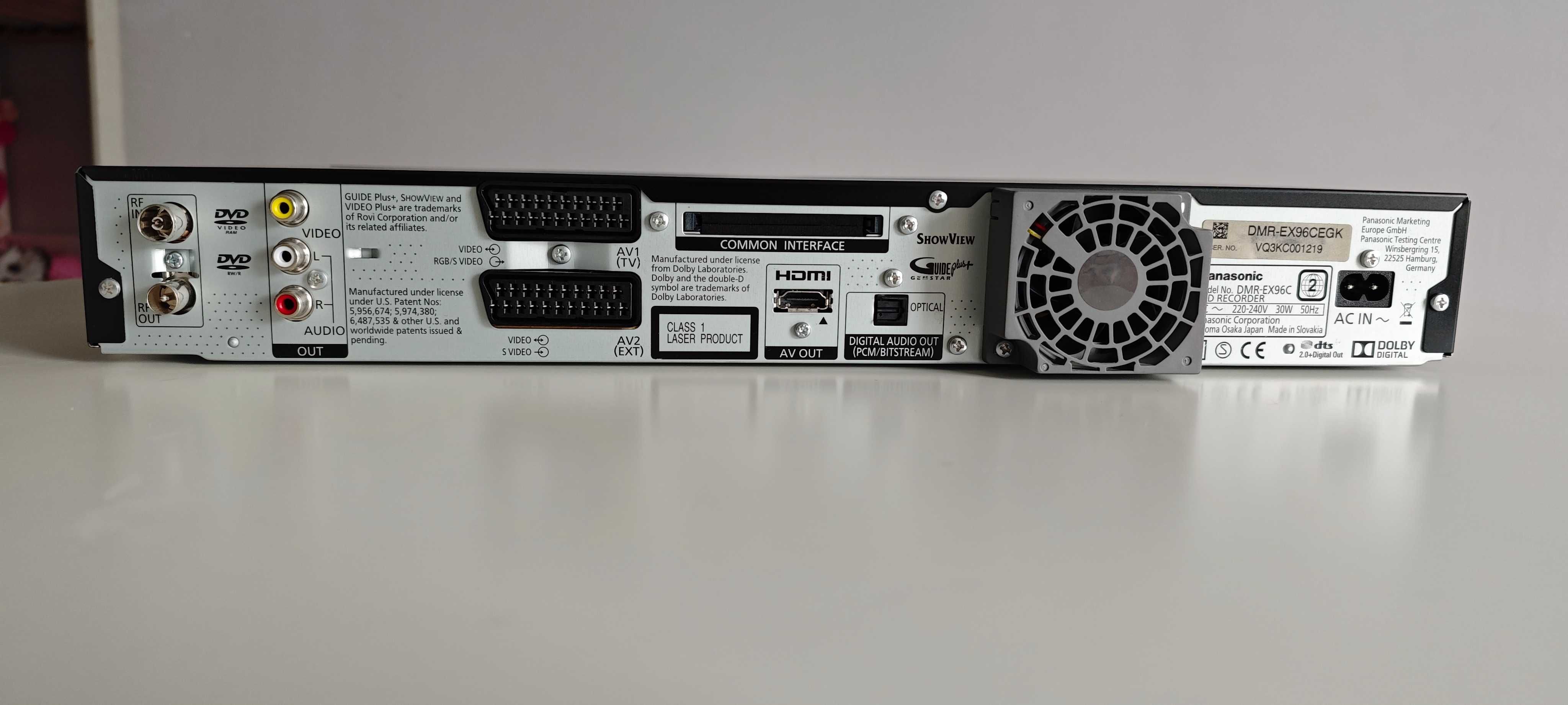 Nagrywarka z HDD320GB Panasonic DMR-EX96C +Pilot Pl.menu CI+USB