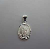 Medalik srebrny Cudowny medalik srebrny z Matką Boską srebro 925