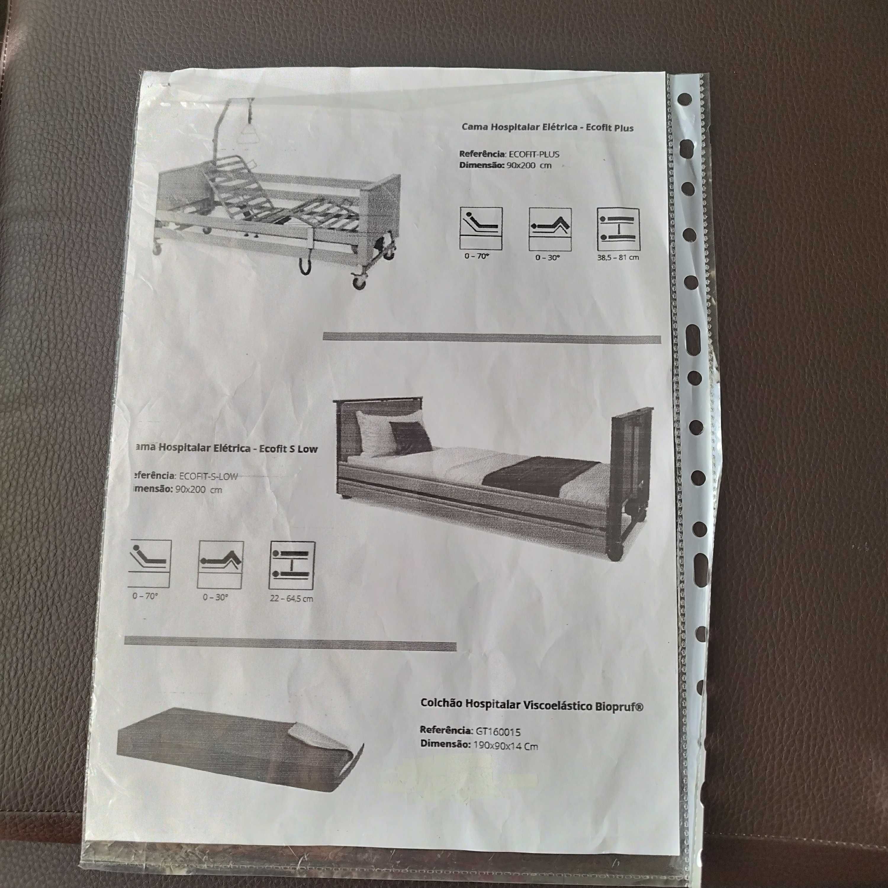Cama eléctrica hospitalar