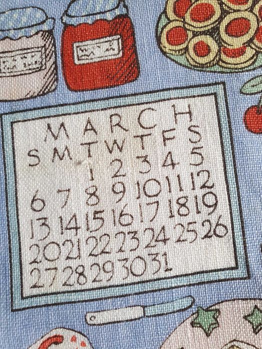 Ściereczka lniana Makatka Kalendarz 2011 rok