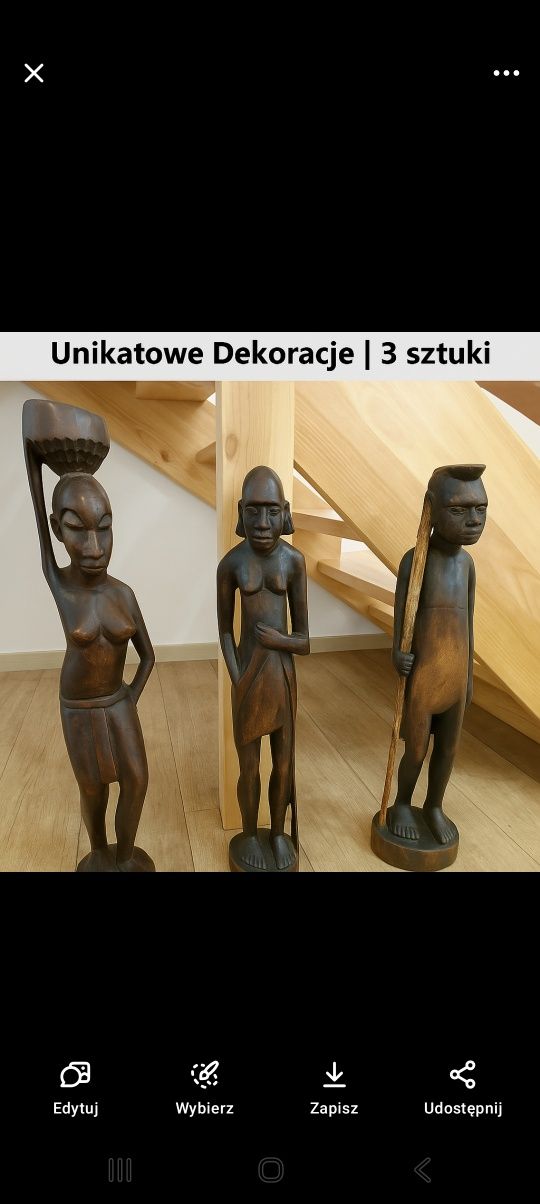 Rzeżba z drzewa antyczna