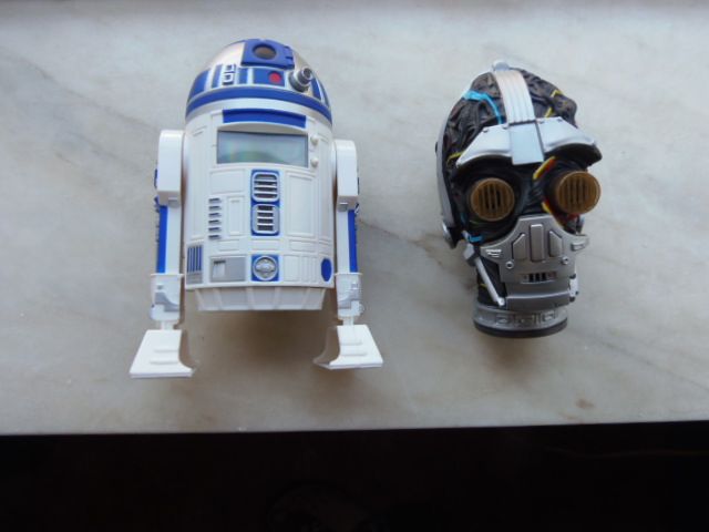 Star Wars R2D2 Relógio Projector & C3PO Gravador de voz e acende luzes