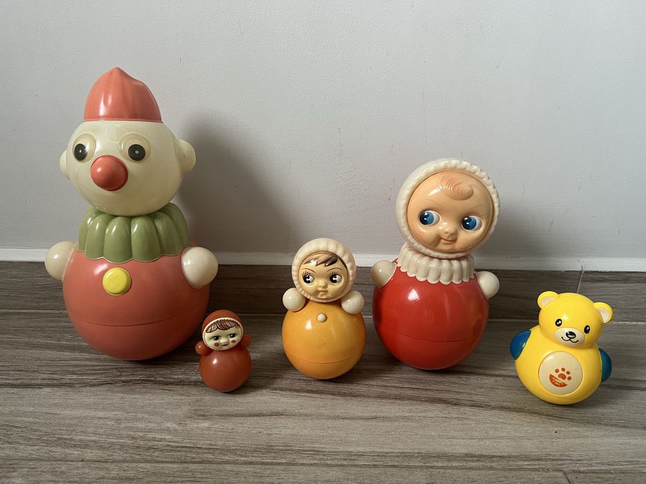 неваляшка СССР   целлулоид  22см 14см 8см