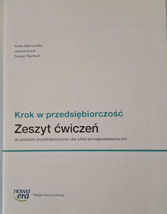 Krok w przedsiębiorczość cwiczenia