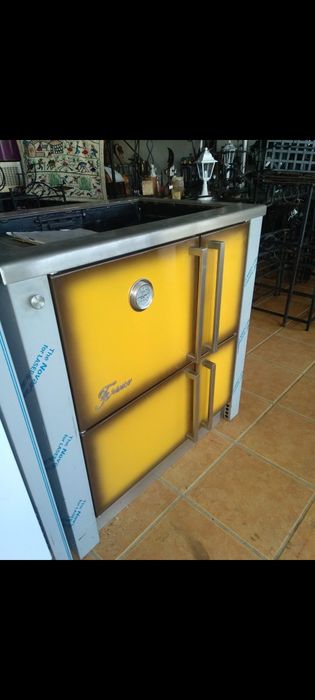 Fogão a lenha inox