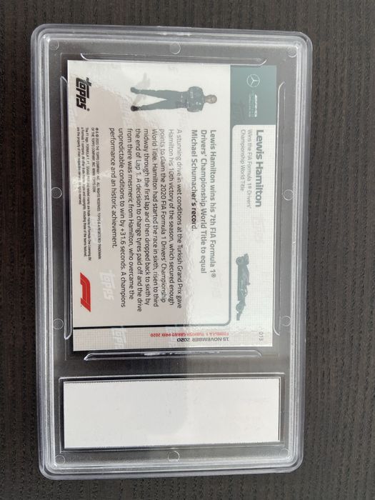 3 Lewis Hamilton 2020 Topps Rookie Cards Gem Mint PGI Graded 10