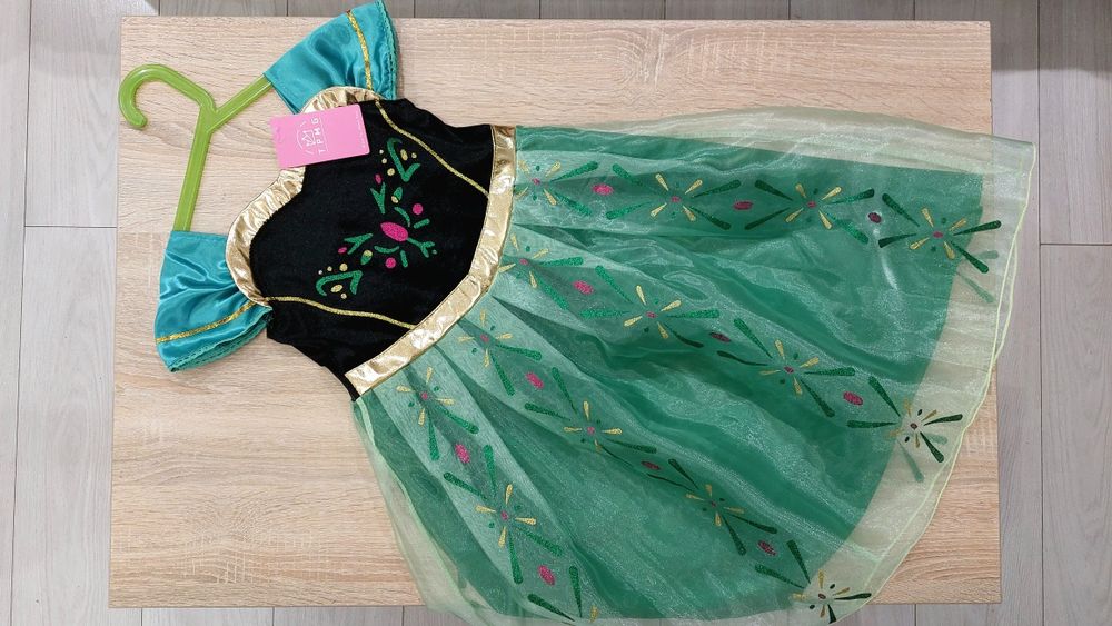 Nowa sukienka strój Anna Kraina Lodu rozmiar uniwersalny około 120 cm