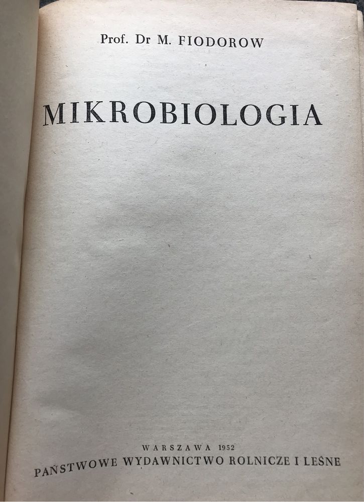 Mikrobiologia Fiodorow bakterie, drobnoustroje, związki organiczne