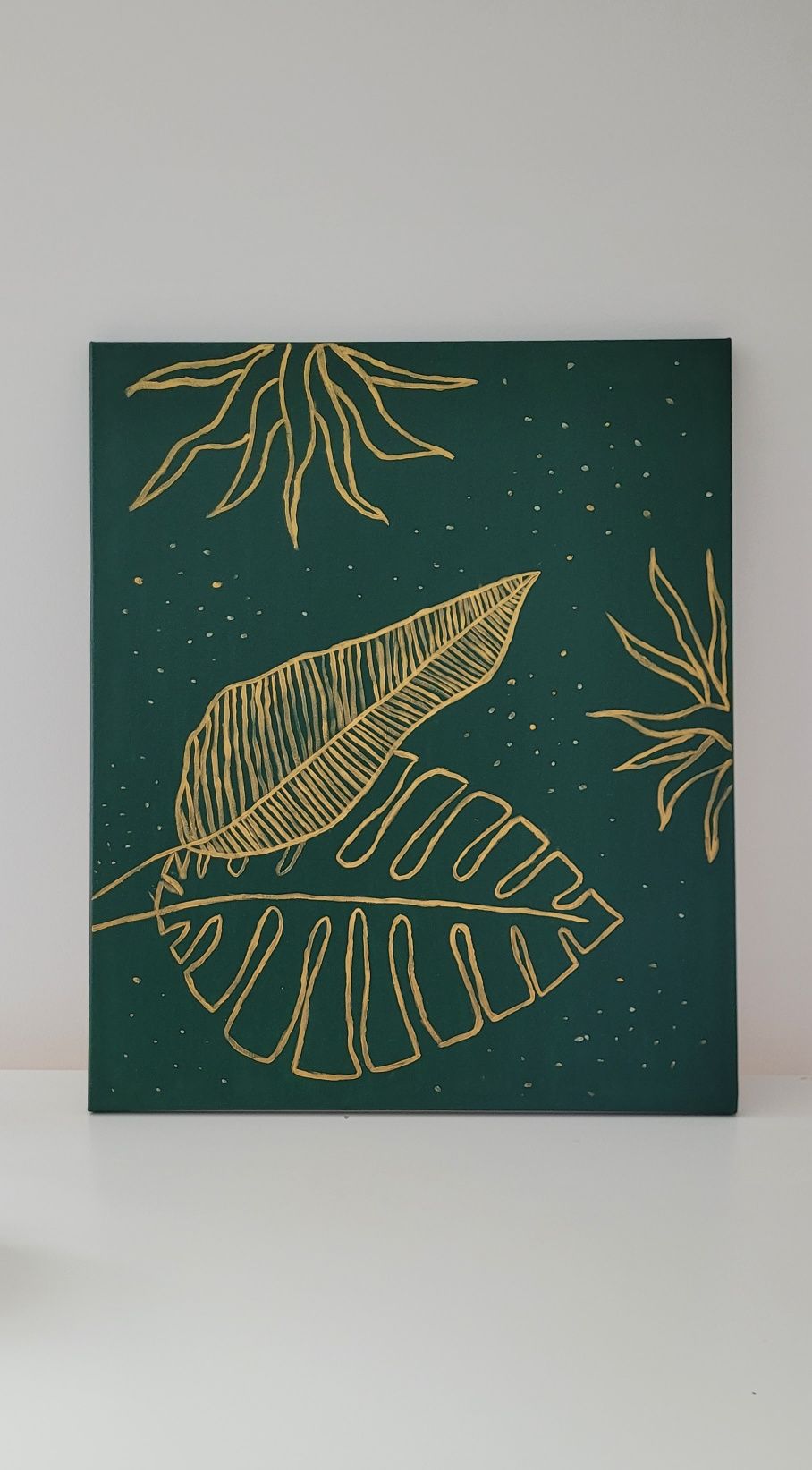 ORYGINAŁ Obraz 50x60 "Liście" akryl