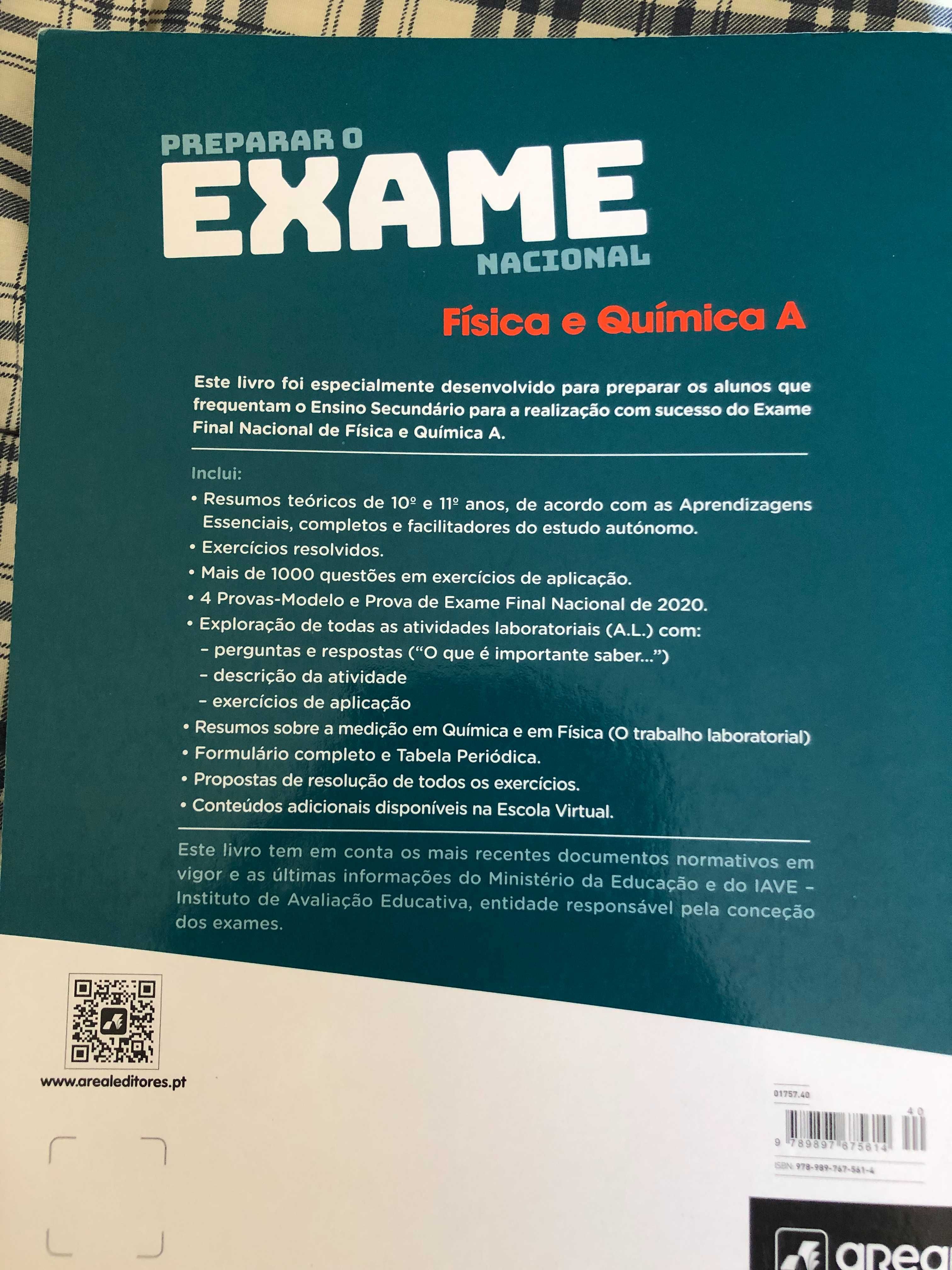 Livro de preparação para o exame de FQA 11ºano