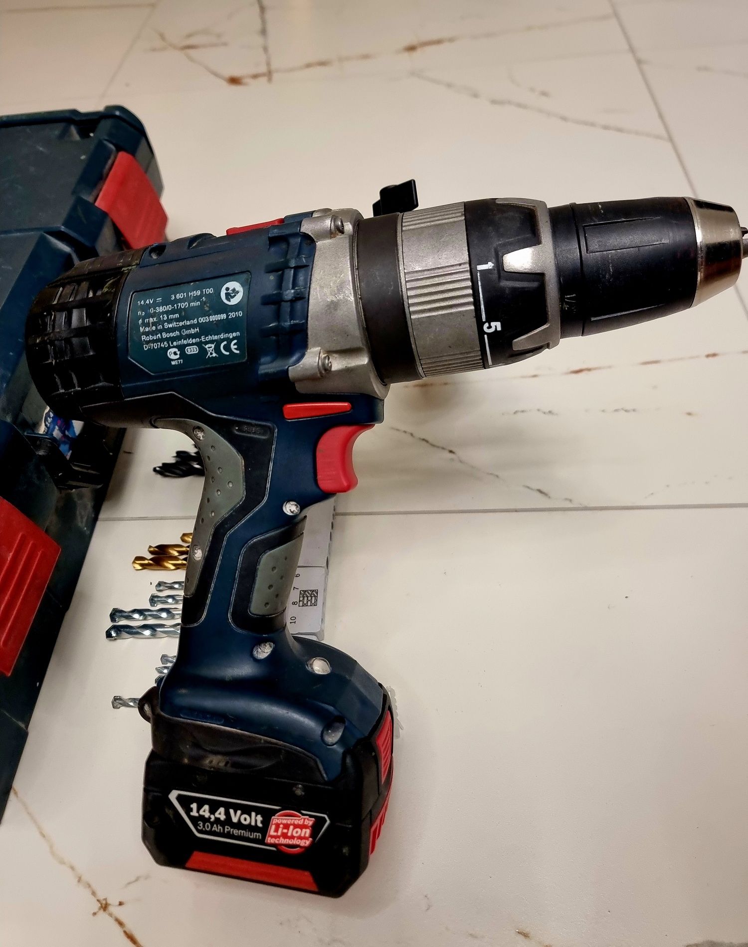 BOSCH Wiertarko Wkrętarka z Opcją Udaru - 2 AKUMULATORY gsb 14,4 VE-2