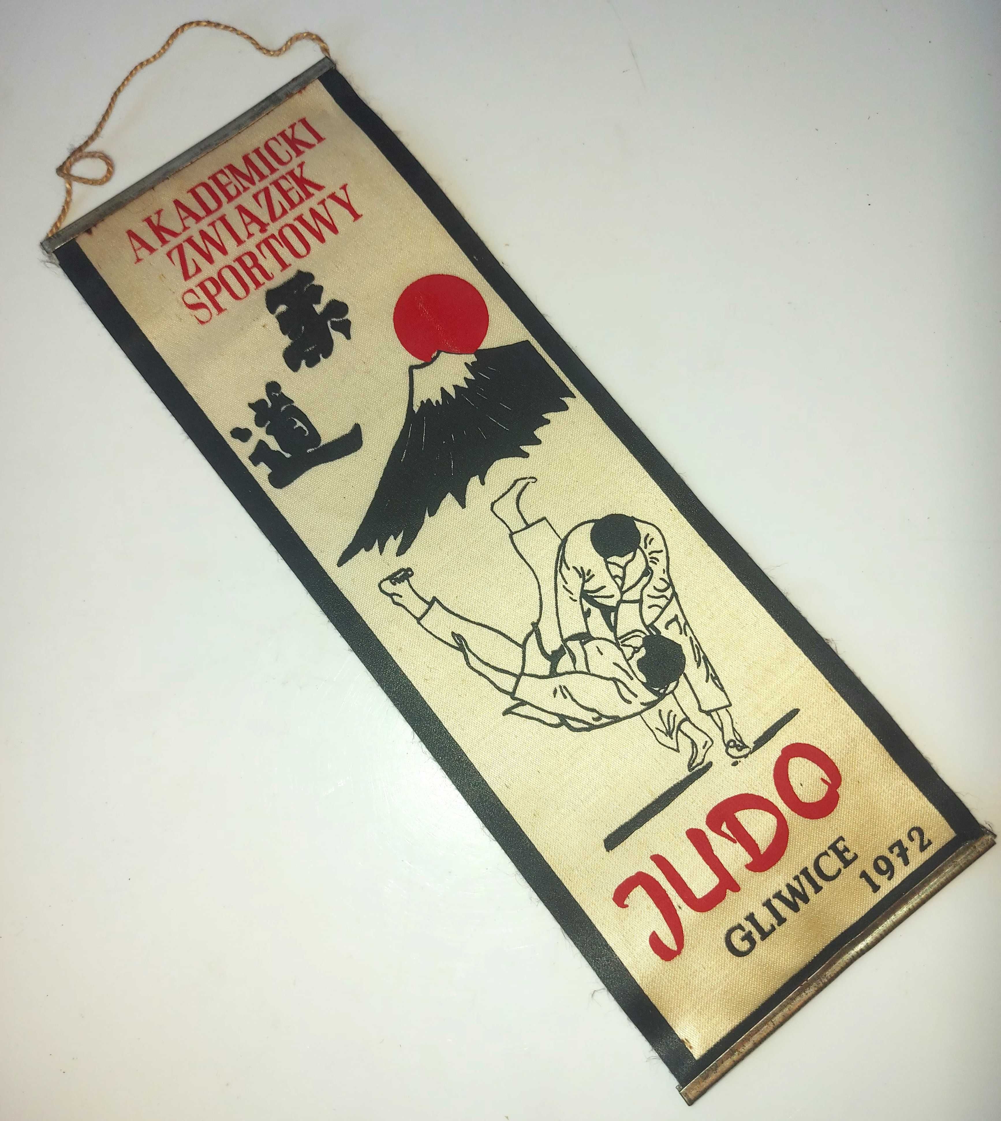 Proporczyk Judo Gliwice AZS Akademicki Związek Sportowy 1972