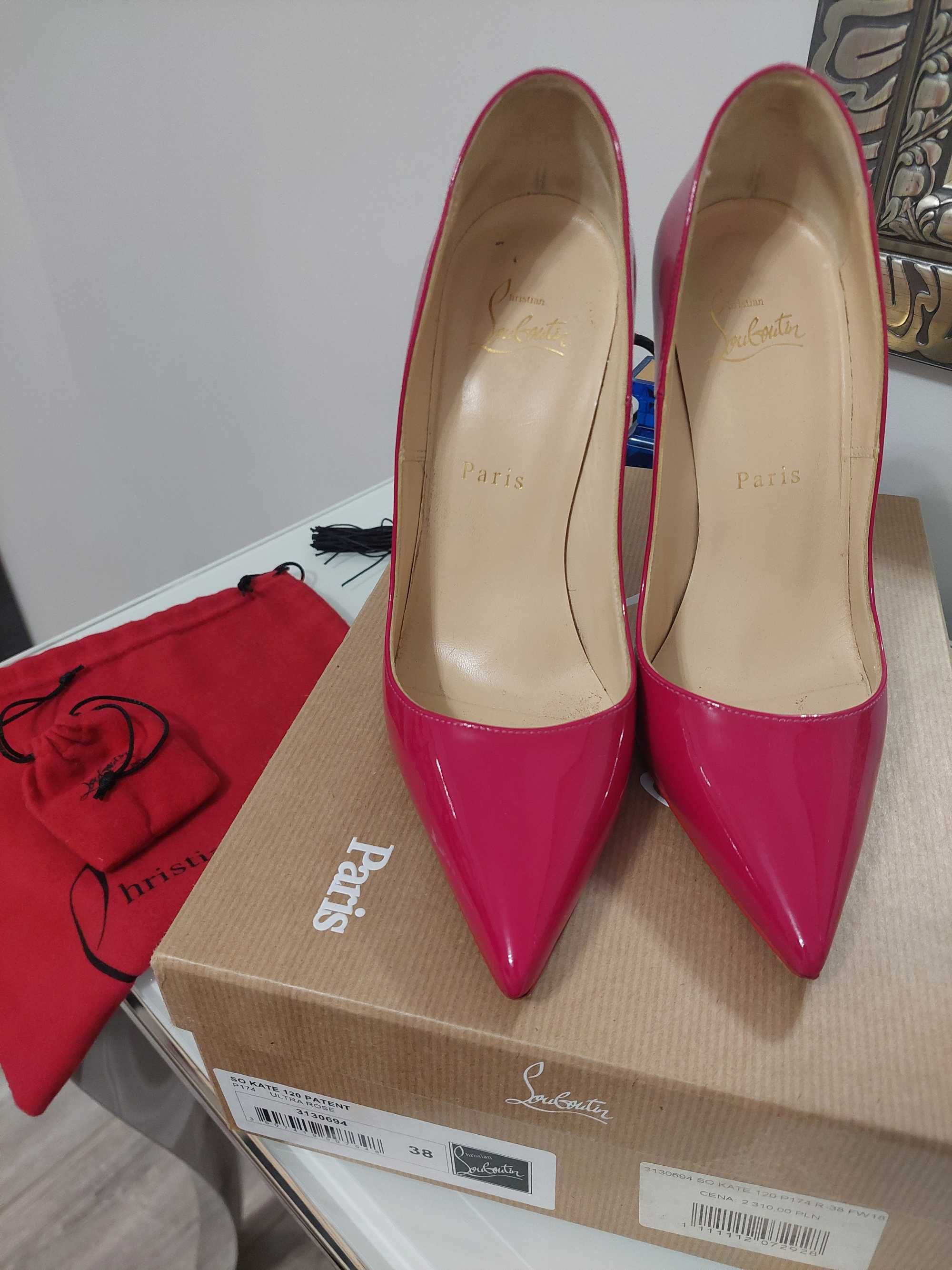 Christian Louboutin szpilki so Kate amarantowe