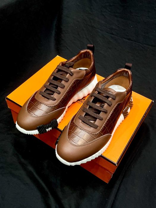 Hermes Korowe buty sportowe, brązowe para buty H, rozmiar 35-44