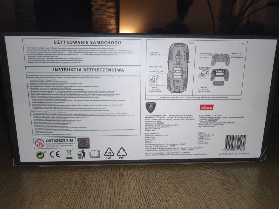 Lamborghini Countach LPI skala 1:16 zdalnie sterowany RASTAR RC