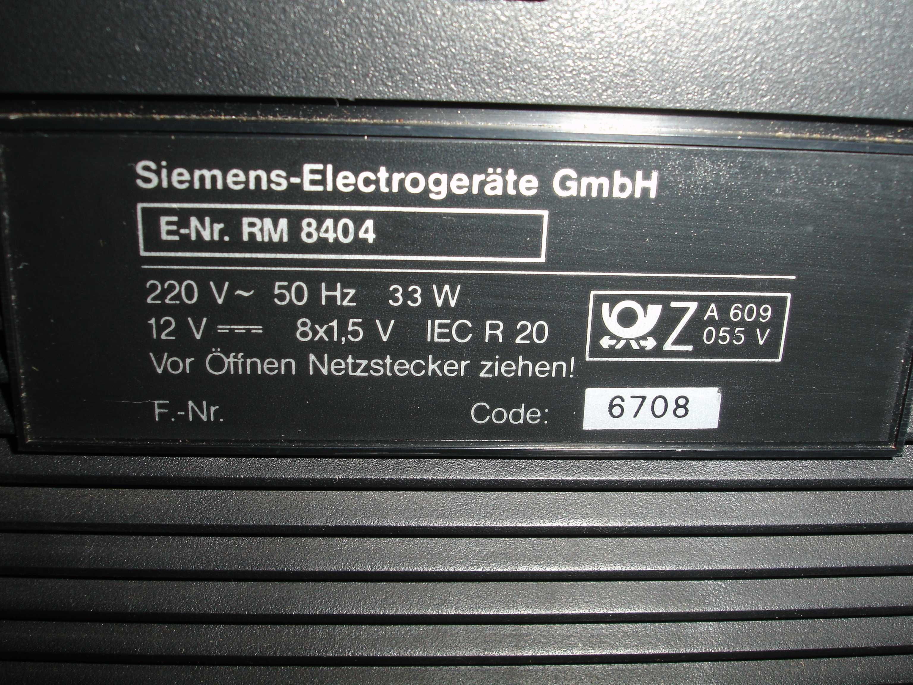 Radiomagnetofon SIEMENS RM-840