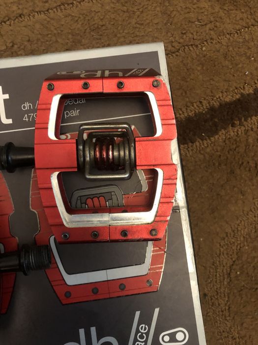 Pedais Crankbrothers Mallet DH Vermelho