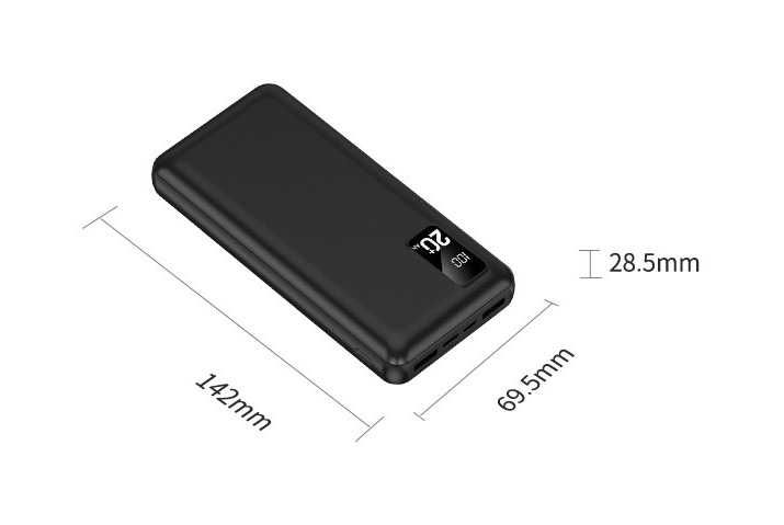 Powerbank 20000 mAh Повербанк с индикатором заряда type c micro usb