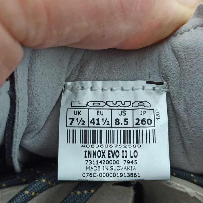 Кросівки Lowa Innox EVO II Розмір 41,5 (26,5 см.)