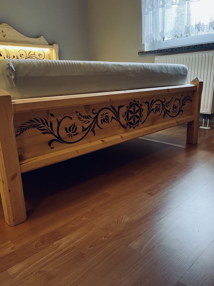 Łóżko Drewniane Góralskie