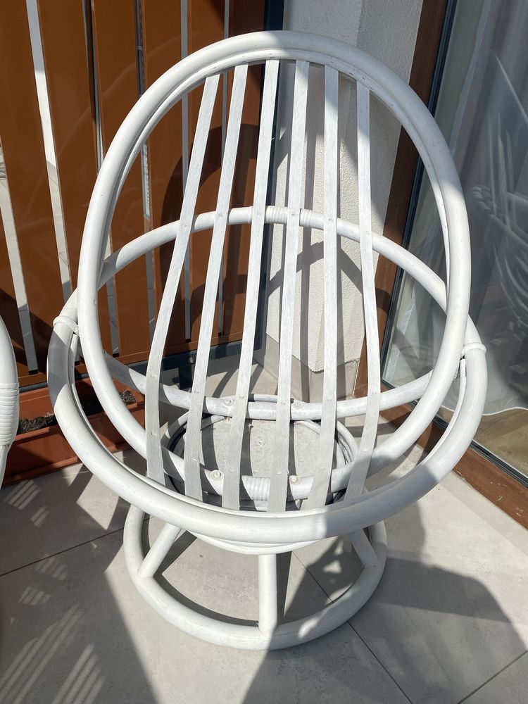 Fotele rattanowe białe | Meble ogrodowe