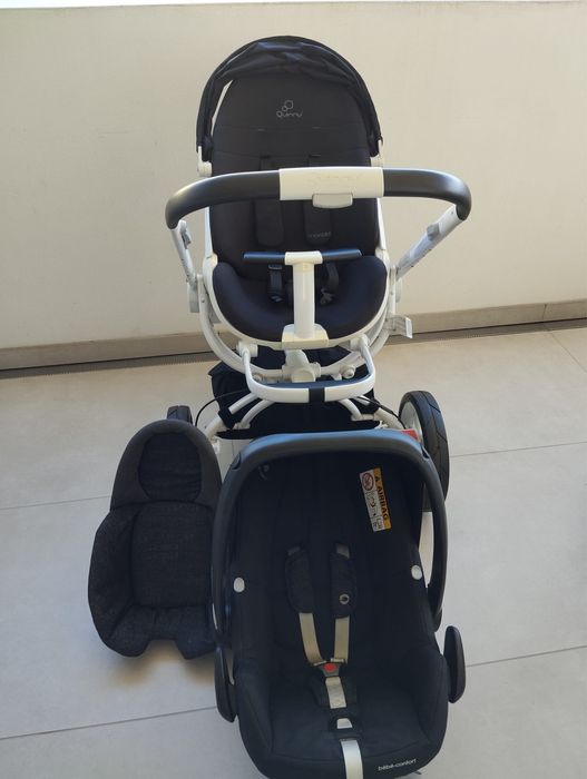 Carrinho Quinny Moodd Black Irony +Babycoque Bebeconfort + Capa