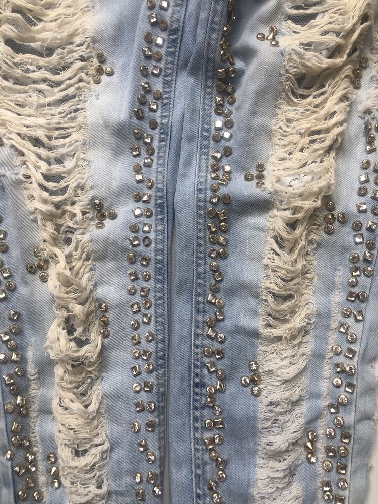 Biżuteryjne jeansy dshe Rozm 30 boyfriend luxe