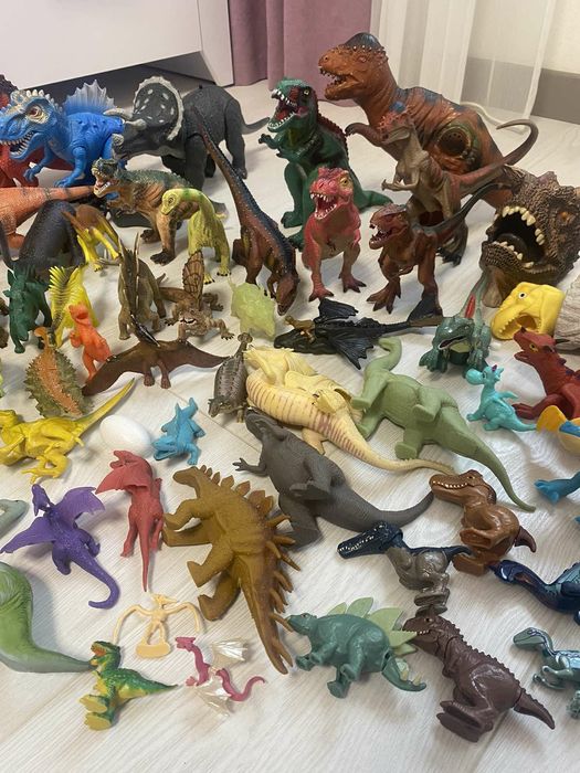 Колекція динозаврів інтерактивні резинові пластикові лего фігурки