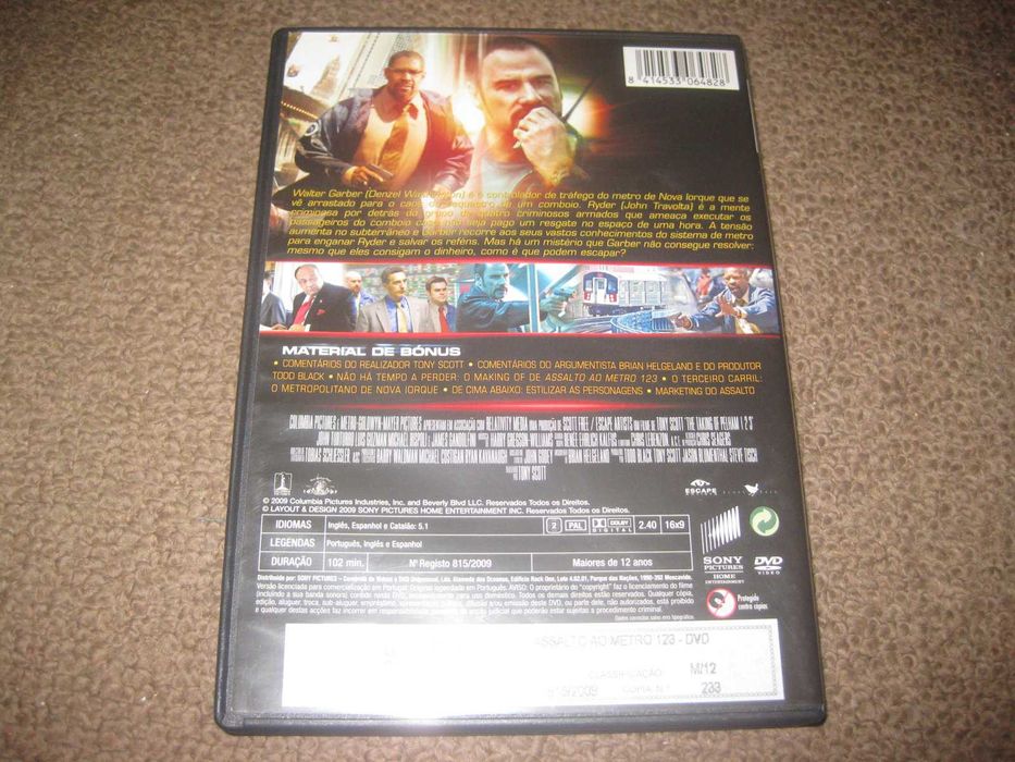 DVD "Assalto ao Metro 123" com Denzel Washington