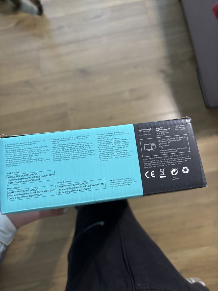 klawiatura + myszka logitech MK330 niemiecka DEU