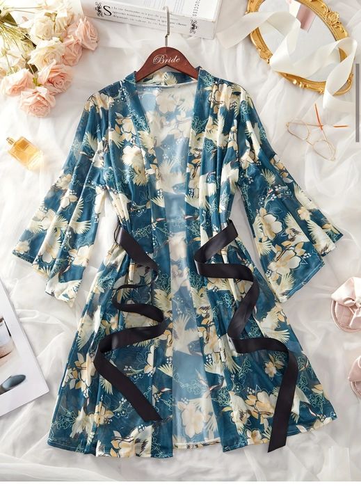 Халат літній в сіточку