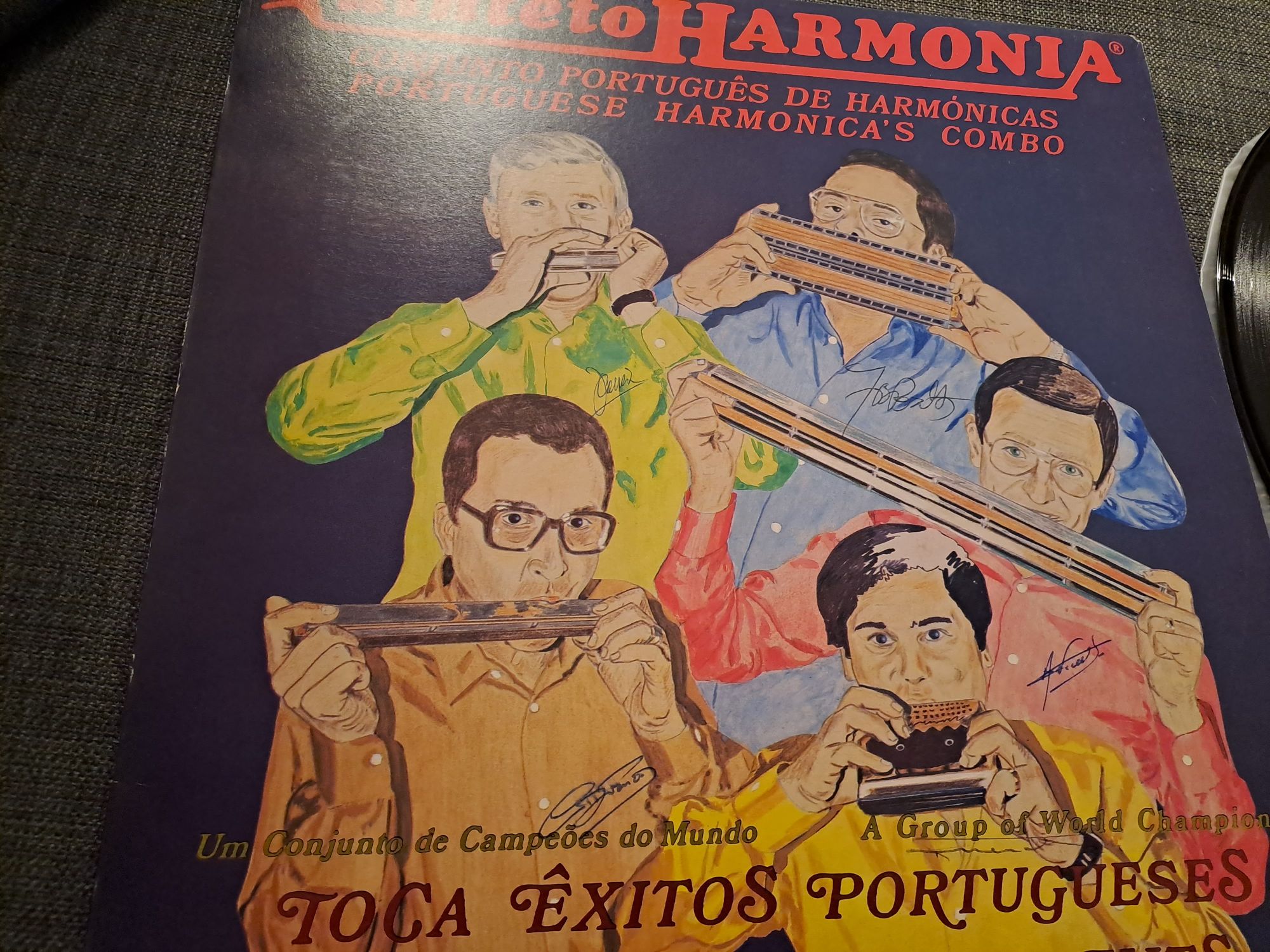 Disco Vinil Quinteto Harmonia autografado