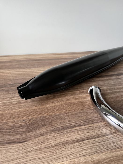 NOWY POLSKI komplet zestaw wydechowy tłumik WSK 125 B1 DWURAMÓWKA