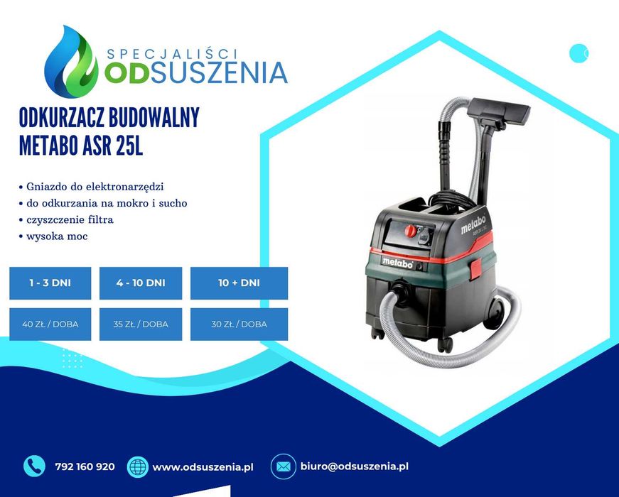 Wynajem odkurzacz budowlany, przemysłowy Starmix | WYPOŻCZALNIA
