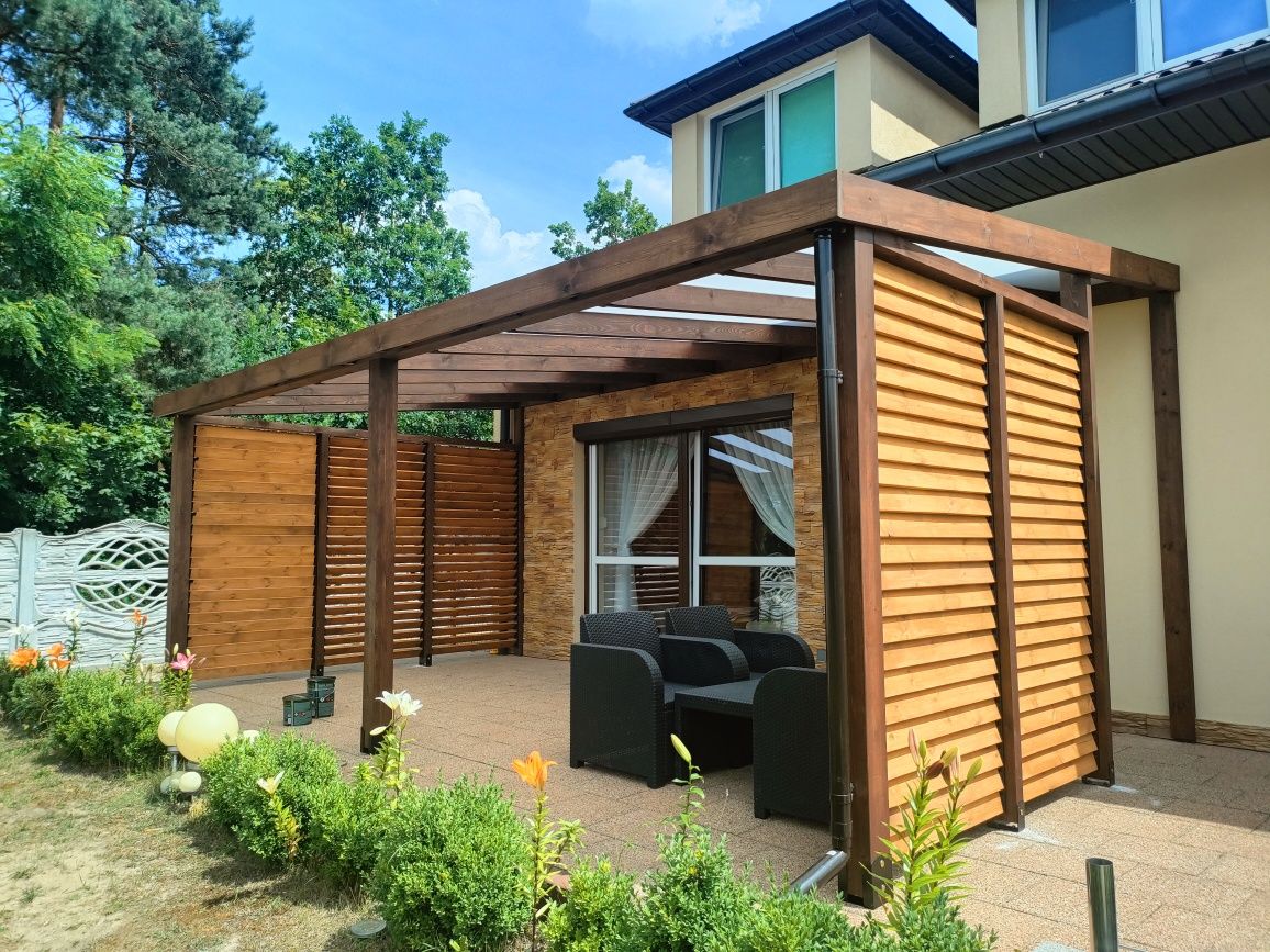 Nowoczesne Zadaszenie tarasu - Patio - Pergola -Obrotowe dra