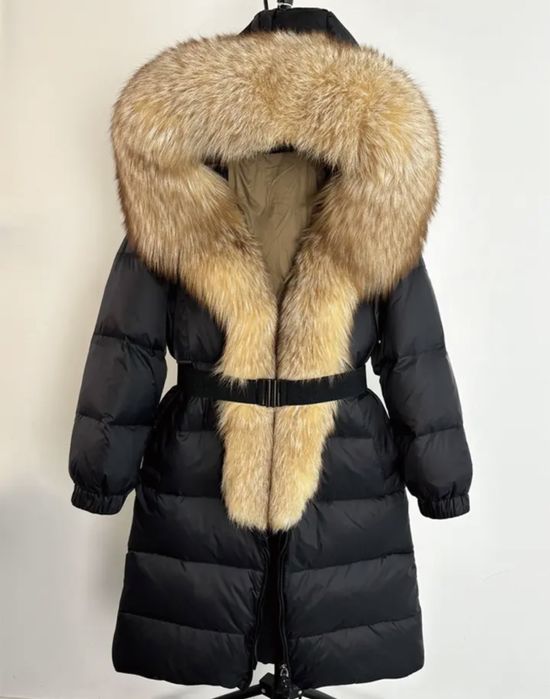 Kontantto kurtka ciepla lekka kaptur futro lis kolory xs-xxl