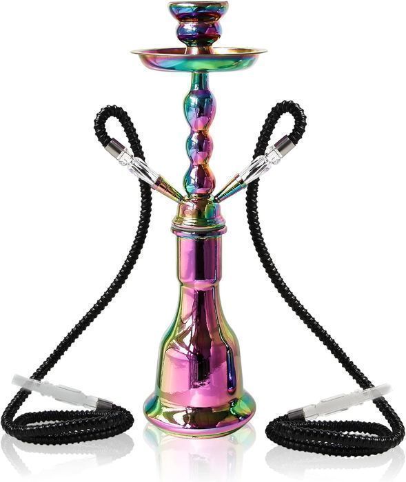 Reanice 17.7" Hookah Shisha Zestaw Fajki Wodnej Z 2 Wężami Opalizujący