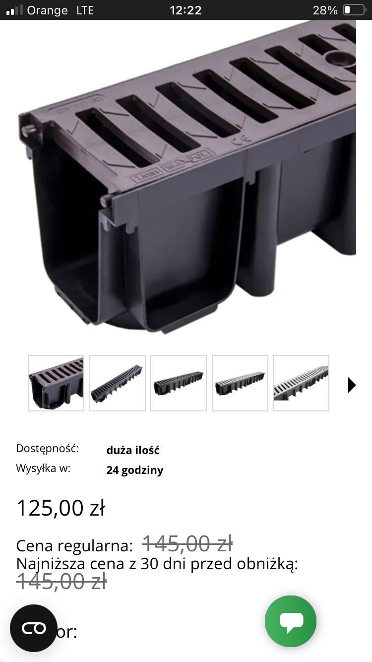 Odpływ liniowy zewnętrzny