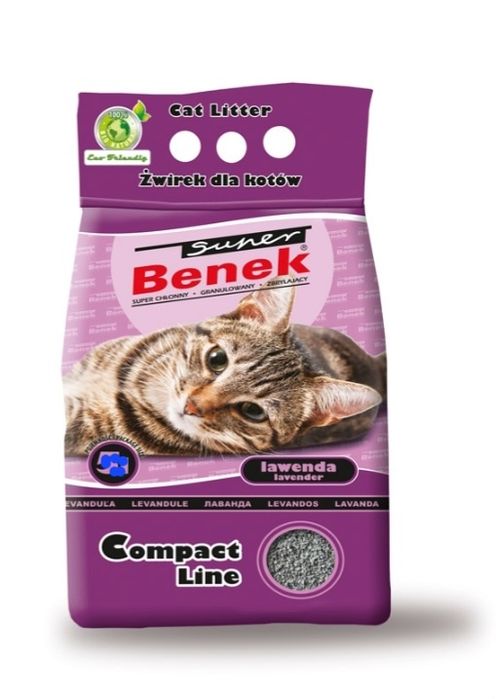 Benek Compact żwirek dla kota lawenda 10l