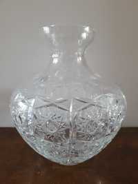 Duży wazon kryształowy, glamour z PRL