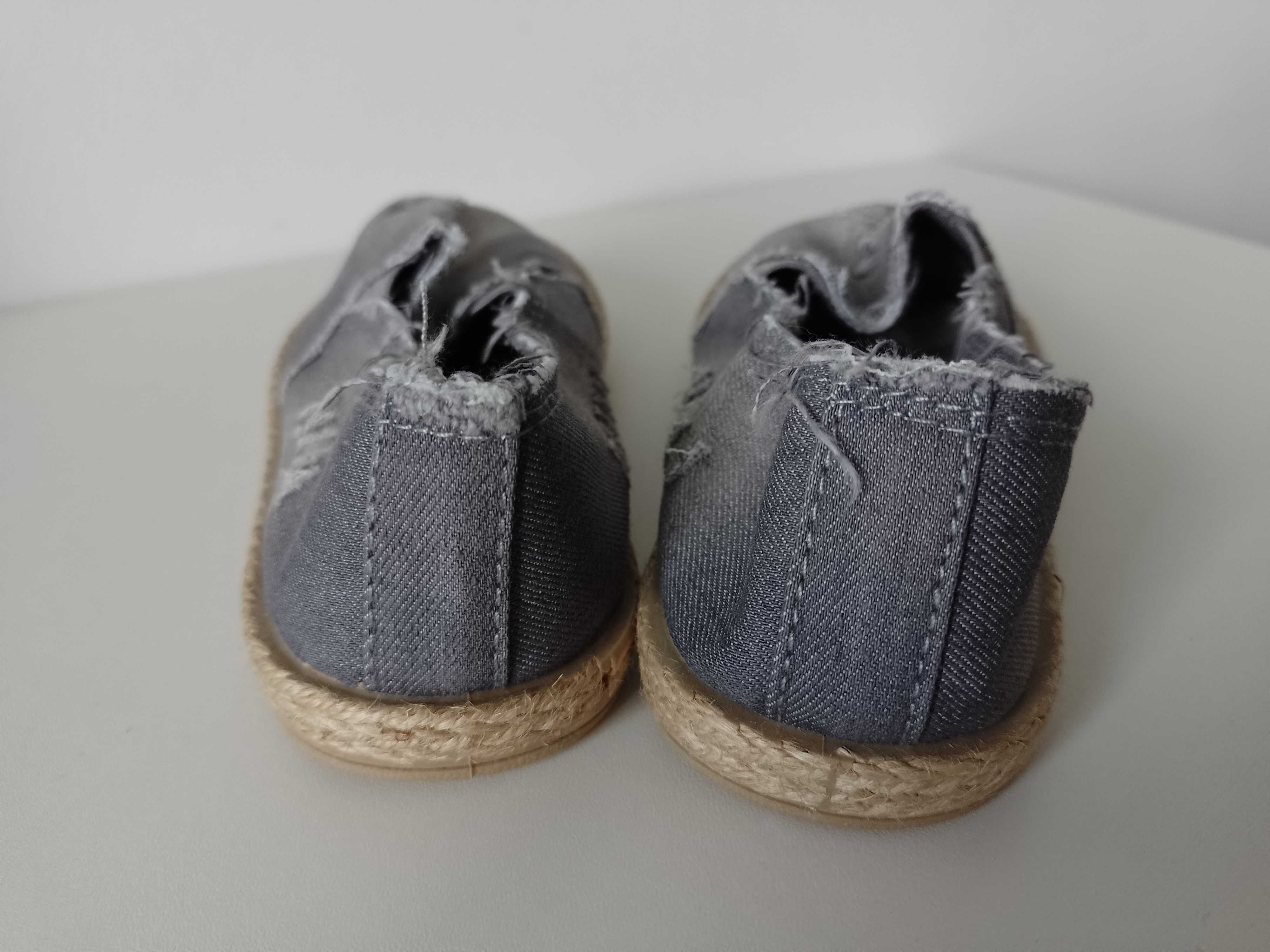 Szare tenisówki espadryle 31