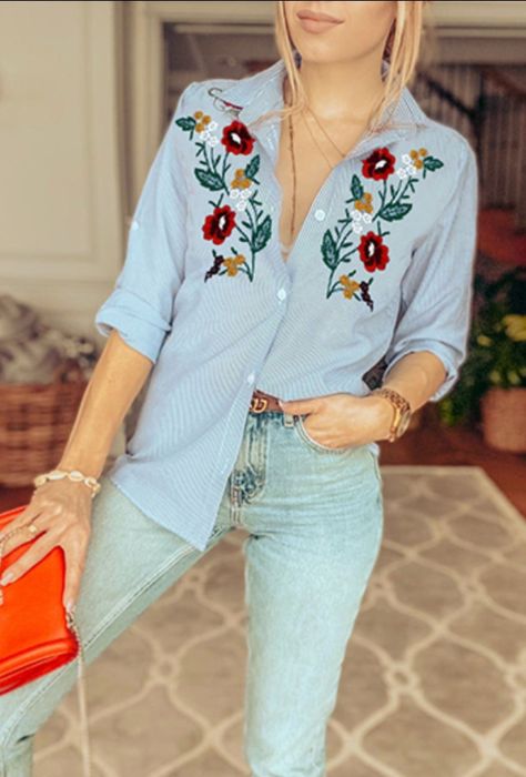 Koszula damska niebieska