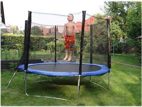 Батут Sky Jump 252 см (до 150кг) з драбинкою, дроп/гурт, Львів