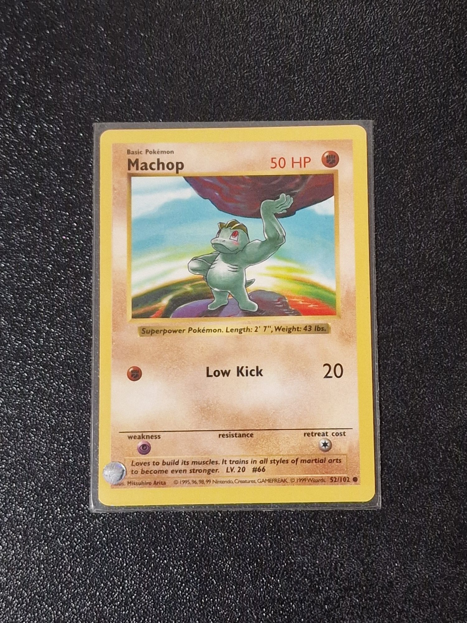 Pokemon Carta Machop Shadowless Base Set